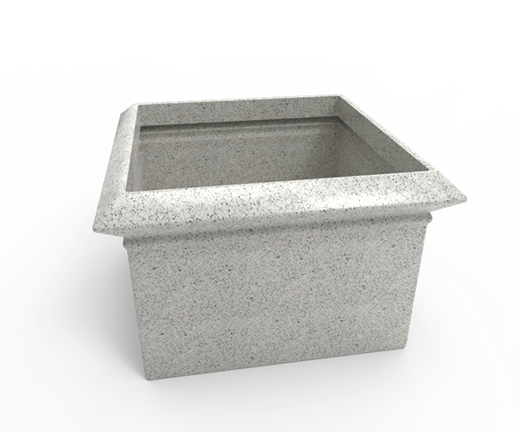 Maceta fabricada de polietileno de media densidad, todo el cuerpo en una sola pieza, sin partes remachadas