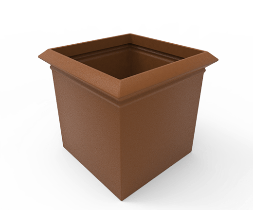 Maceta fabricada de polietileno de media densidad, todo el cuerpo en una sola pieza, sin partes remachadas