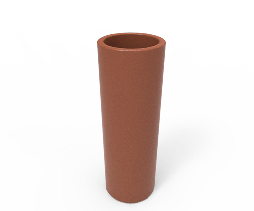 Maceta tipo columna alta,  esta fabricado de polietileno de media densidad, todo el cuerpo en una sola pieza, sin partes remachadas