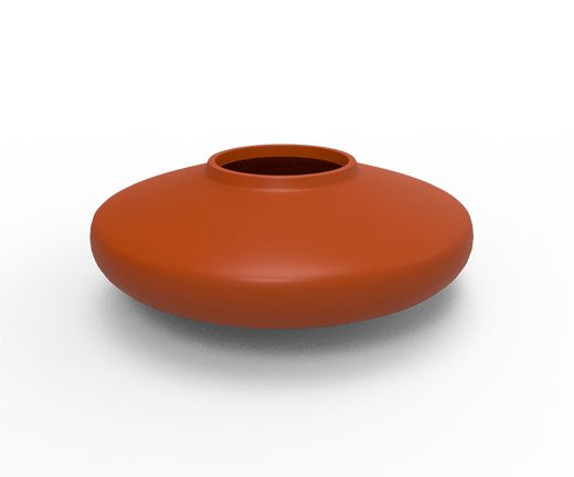 La Maceta VASIJA, esta fabricada de polietileno de media densidad, mediante el proceso de inyección por lo que permite fabricar todo el cuerpo en una sola pieza,