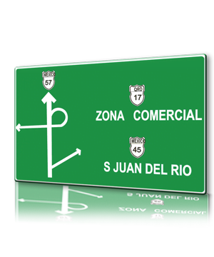 Señalamiento fabricado en lámina galvanizada cal. 16, cuenta con esquinas redondeadas, acabado en fondo reflejante grado ingeniería