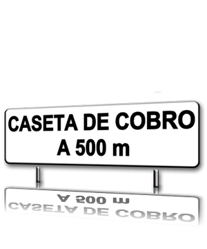 Señalamiento fabricado en lámina galvanizada cal. 16, cuenta con esquinas redondeadas, acabado en fondo reflejante grado ingeniería