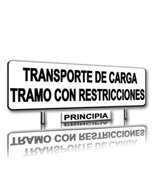 Señalamiento fabricado en lámina galvanizada cal. 16, cuenta con esquinas redondeadas, acabado en fondo reflejante grado ingeniería