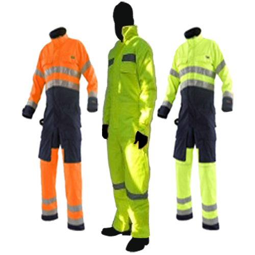 Overol industrial fabricado en poliester, fabricado en una sola pieza con 2 tiras reflejantes de 2" de reflejante grado ingeniería en dorso, brazo y piernas