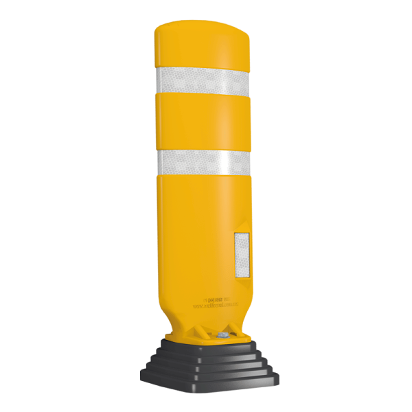 Paleta canalizadora fabricada en Poliflexy, diseñada para soportar fuertes golpes y múltiples atropellamientos especial para canalizar en doble sentido, agujas