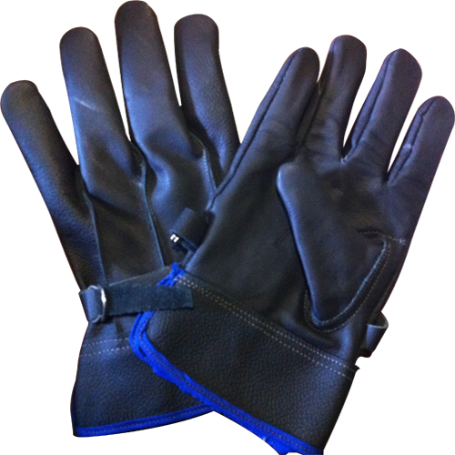 Guante de piel curtida tipo argonero, cerdo y res, puño de seguridad, cocido con hilo kevlar, cuenta con correa de piel para mejor ajuste, colores disponibles, natural y negro.