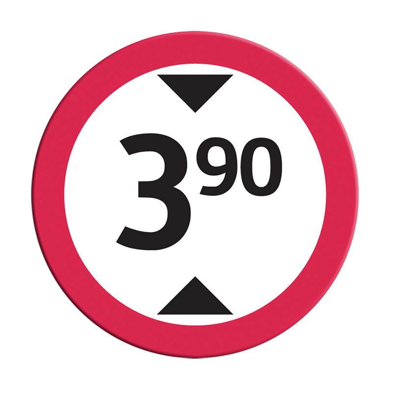 Señalamiento circular fabricado en lámina galvanizada cal. 16,  acabado en fondo reflejante grado ingeniería o alta intensidad y leyendas en vínil o impresas en serigrafía.Cumple con el Reglamento de Tránsito del 2015.