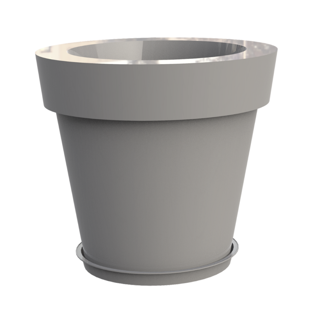 maceta arboleda grande de polietileno color gris