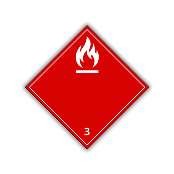 Señal de material inflamable