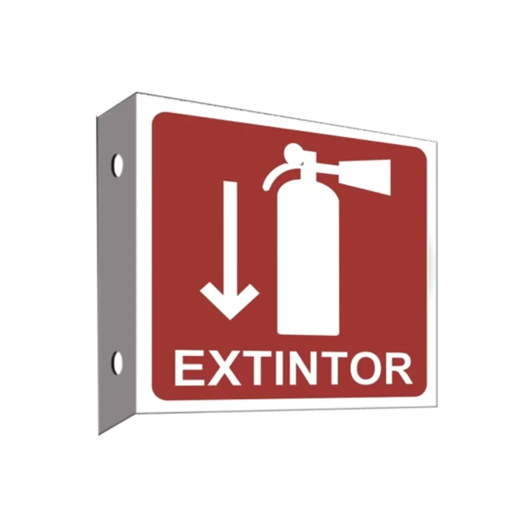 Extintor tipo bandera
