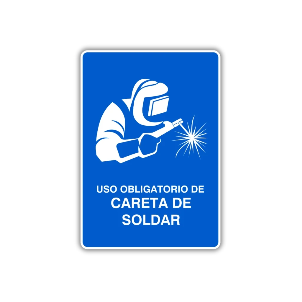 Obligatorio de careta de soldar