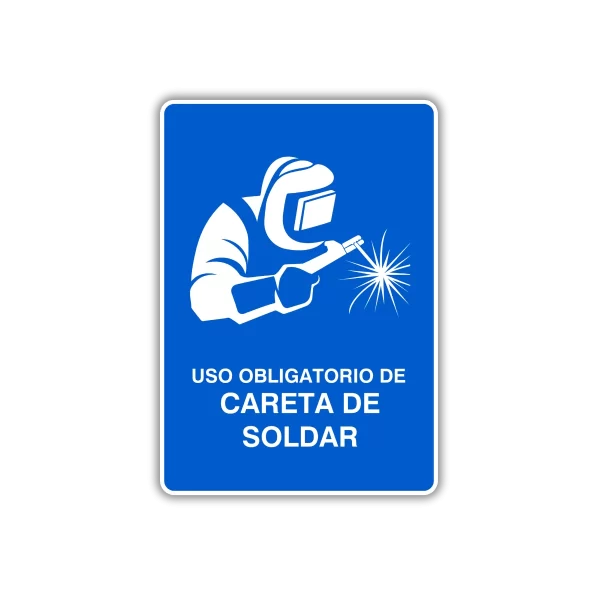 Obligatorio de careta de soldar